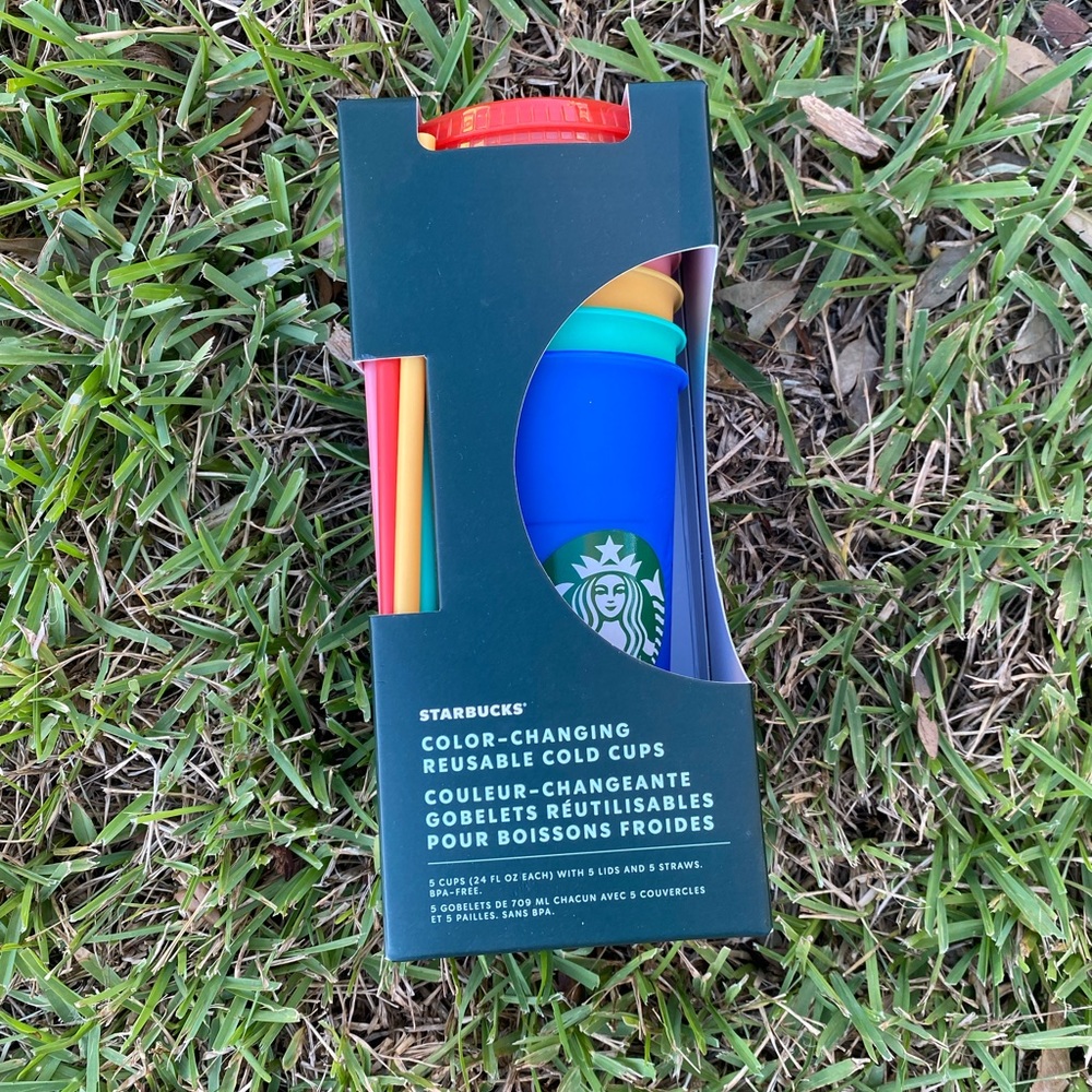 Starbucks Color Changing Reusable Cold Cups 5 pack